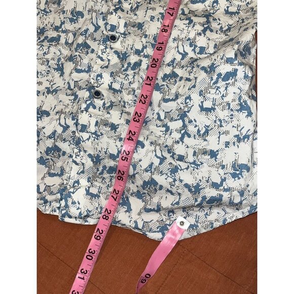 Robert Graham Blue Hagerman Classic Short Sleeve Button-Up Shirt Men's Size M - Picture 7 of 9